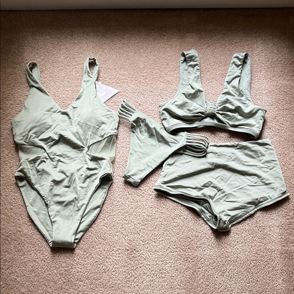 BuffBunny Sage Green Swimwear